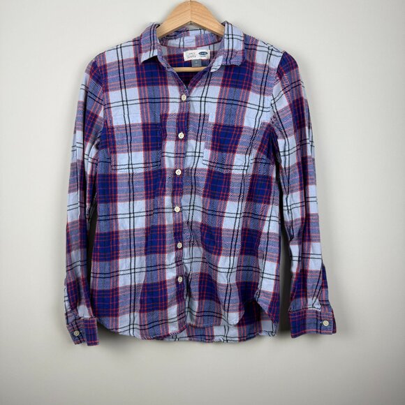 Old Navy Women's Classic Fit Plaid Flannel Shirt, Size M - Picture 1 of 4
